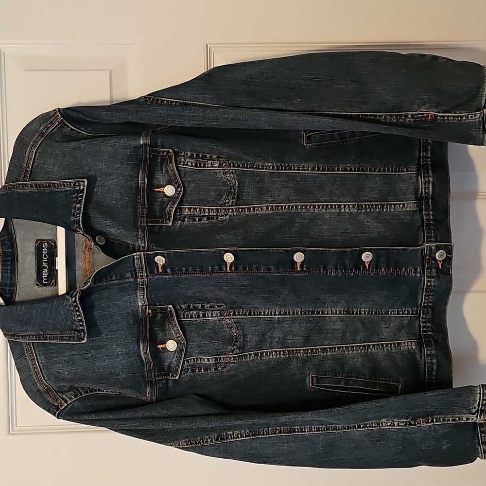 NWT Maurice's denim Button Down Jacket, XXL - Picture 6 of 9
